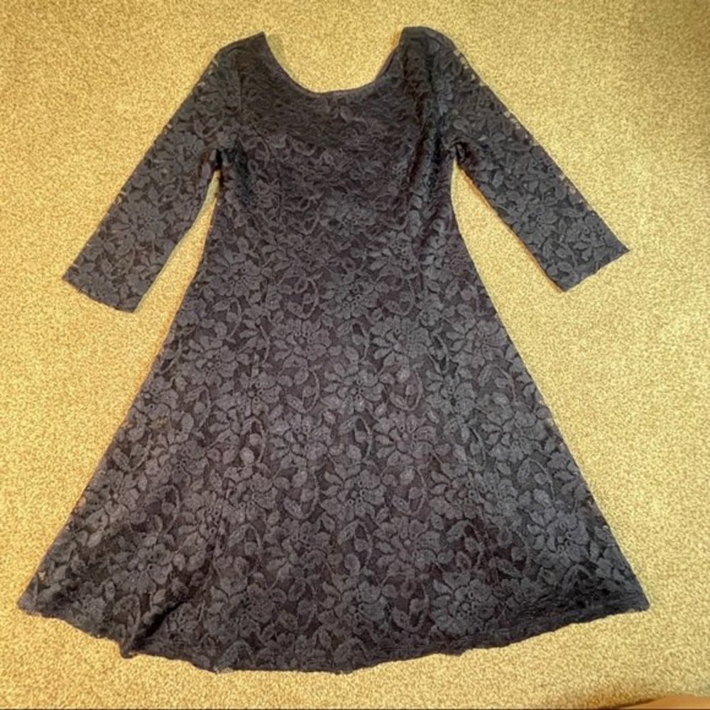 LUSH Navy Lace Dress Size Small